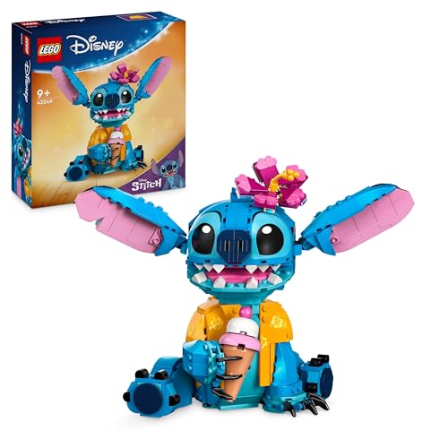 LEGO | Disney Stitch Juguete de Construcción - Figura Articulada con Cucurucho de Helado y Flor - Regalo para Niñas y Niños de 9+ Años Fans de la Película Lilo y Stitch - Detalles Navideños 43249