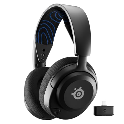 SteelSeries Arctis Nova 5P Cascos PS5 Inalámbricos - PS5, PC, Switch 2, móvil - Controladores magnéticos de neodimio - Más de 100 preajustes - Batería de 60 horas - 2,4 GHz o BT - Micro Gen2.X