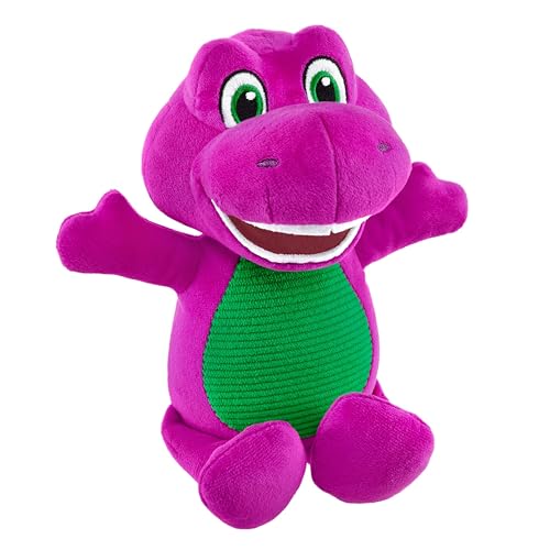 Fisher-Price Peluche de dinosaurio Barney's World Peluche de personaje de 16,51cm para juego de imitación de preescolar, para niños y niñas a partir de 2 años, HVF40