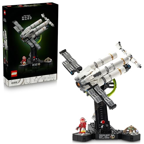 LEGO Icons Proyecto Salvación - Kit de Construcción para Adultos de Nave Espacial en Miniatura - Minifigura de Ryland Grace y Rocky -