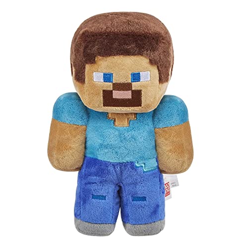 Mattel Minecraft Peluche Steve, personaje del videojuego, juguete +3 años (HHG11)