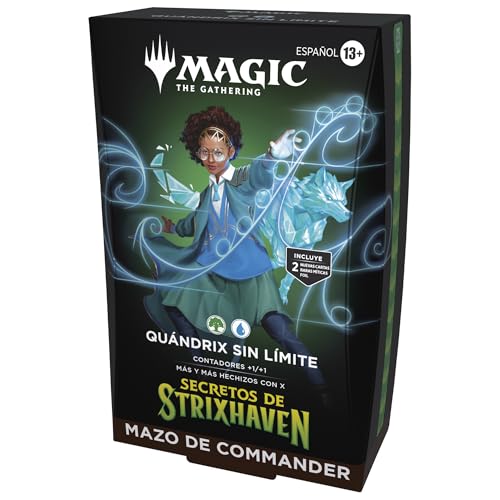 Mazo de Commander de Secretos de Strixhaven, de Magic: The Gathering - Quándrix sin límite (Versión en Español)