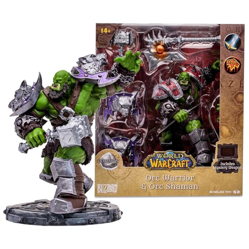 McFarlane Toys - World of Warcraft Orc: Warrior/Shaman (Común) Figura Posada a Escala 1:12