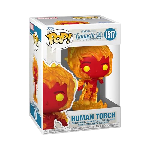 Funko Pop! Marvel: Fantastic Four - Human Torch - Figura de Vinilo Coleccionable - Idea de Regalo - Mercancía Oficial - Juguetes para niños y Adultos - Figura Modelo para coleccionistas y exhibición