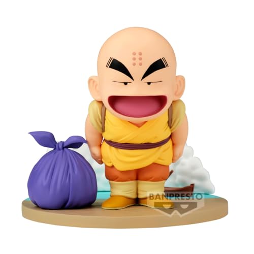 Banpresto Figura de Accion Krillin Dragon Ball - History Box 10cm - BP29902P Multicolor - Figura Coleccionable - Ideal para los fanáticos del Anime Dragon Ball