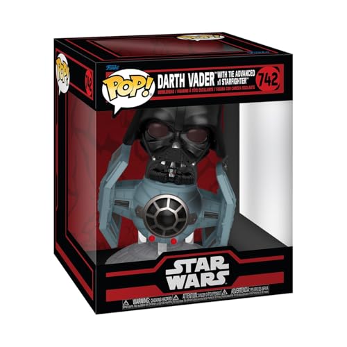Funko Pop! Rides Deluxe: Star Wars Darkside - Tie Advanced X1 with Darth Vader - Figura de Vinilo Coleccionable - Idea de Regalo- Mercancia Oficial - Juguetes para Niños y Adultos - Movies Fans