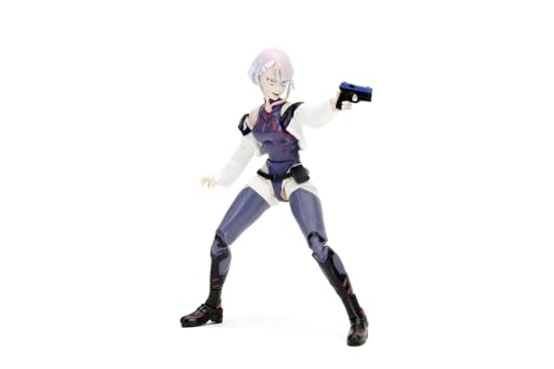 Jada Toys Cyberpunk Edgerunners - Figura de Lucy (14 cm), Coleccionable y de acción con Cabeza, Manos y Accesorios alternativos, para Fans y coleccionistas a Partir de 15 años