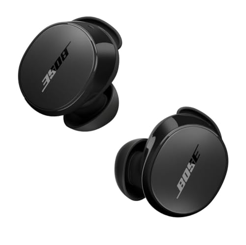 Bose QuietComfort Earbuds True Wireless, Auriculares con Bluetooth con cancelación de Ruido Activa y micrófono, Tecnología Deep Bass y clasificación IPX4, hasta 8,5 Horas de autonomía, Negro