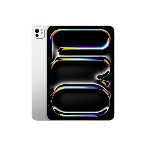 Apple iPad Pro de 11 Pulgadas (M4): Ultra Retina XDR, 1 TB, cámara Frontal de 12 Mpx en Horizontal y Trasera de 12 Mpx, Wi-Fi 6E, Face ID, autonomía de Sol a Sol, Vidrio nanotexturizado - Plata