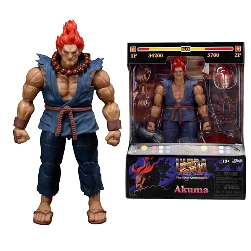 Jada Street Fighter Figura Akuma 16 cm Articulada con Accesorios Intercambiables, Figura Acción Coleccionable Capcom, +13 Años (9336717314R00)