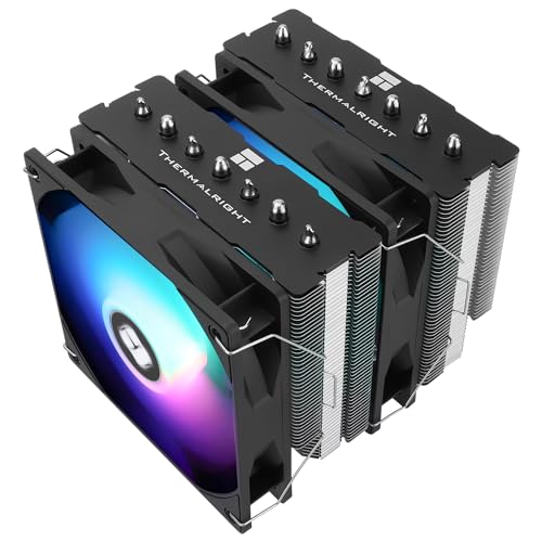 Thermalright PS120SE ARGB Enfriador de aire para CPU, 7 tubos de calor, doble 120 mm, TL-C12B-S V2, ventilador PWM, AGHP 4.0 Technology, para AMD AM4 AM5/Intel 1700/1851/115x/1200