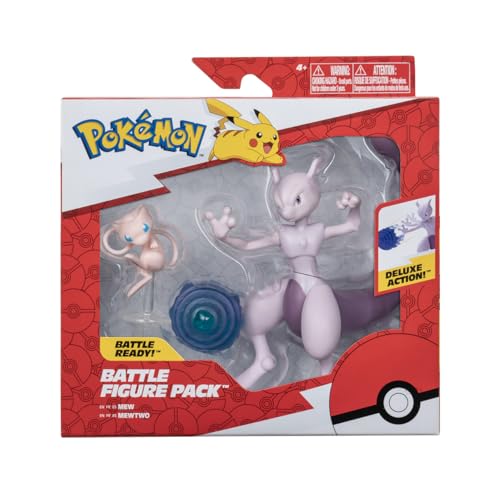 Pokèmon Figuras 2-Pack Mew & Mewtwo - Juguetes Nueva 2023 – Figuras 5-10 cm - Oficialmente Juguetes