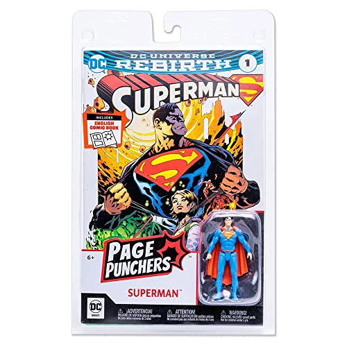 McFarlane Figura de Acción DC Direct Comic con Figura Superman (Rebirth) Multicolor TM15843, 15843
