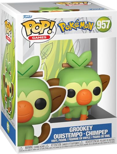 Funko Pop! Games: Pokemon - Grookey - Figuras Miniaturas Coleccionables para Exhibición - Idea De Regalo - Mercancía Oficial - Juguetes para Niños Y Adultos - Fans De Video Games