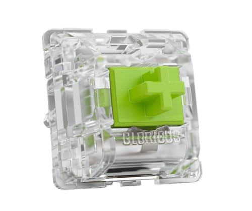 Glorious Gaming 36 switches para teclado mecánico Raptor (clicky) - Apto para teclados GMMK 2/PRO y numéricos GMMK, golpe táctil, diseño para RGB, 55 g de acción, fijación de 5 pines - Engrasados