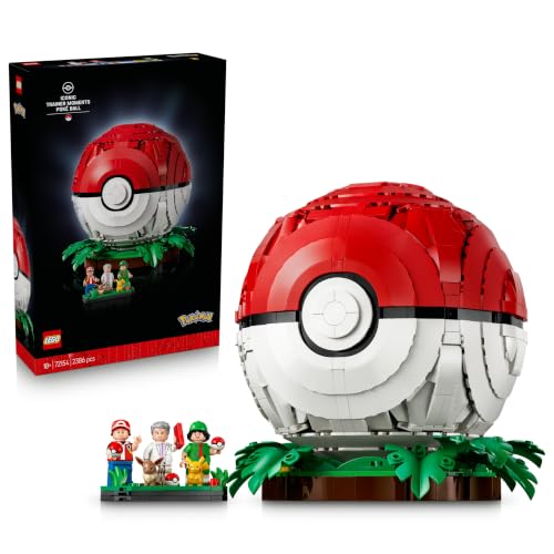LEGO Pokémon Poké Ball: Grandes Momentos del Entrenador – Kit de Construcción para Adultos con Figuras de Pikachu y Eevee y 3 Minifiguras – Decoración Gaming –