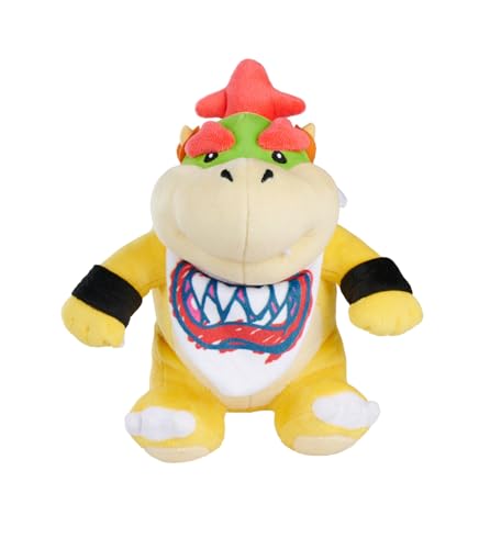 Simba Super Mario Bowser Jr. de Peluche – Muñeco de Felpa (22 cm) del Mundo de Super Mario Galaxy, Felpa Suave, Juguete de Tela para niños y Fans, Desde 0 Meses