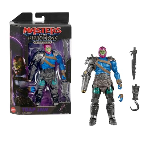 Masters of The Universe Chronicles Trap Jaw Figura del Villano de la película de 2026 a Escala 1:12, Aspecto Fiel a la película, 30 Puntos de articulación de Primera Calidad, Brazo con Gancho, JKJ27