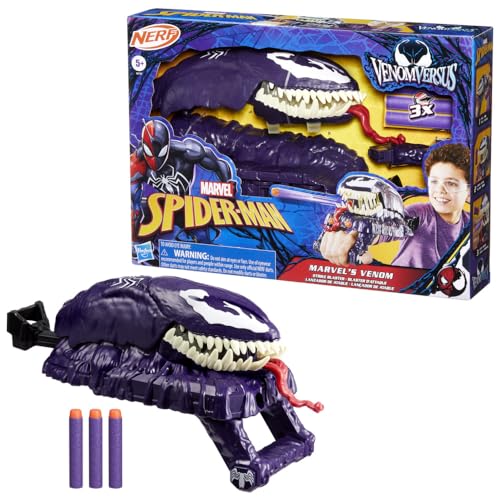 Marvel Spider-Man VenomVersus, Lanzador de Ataque de Marvel'S Venom, Artículo NERF Spider-Man para Juego de rol