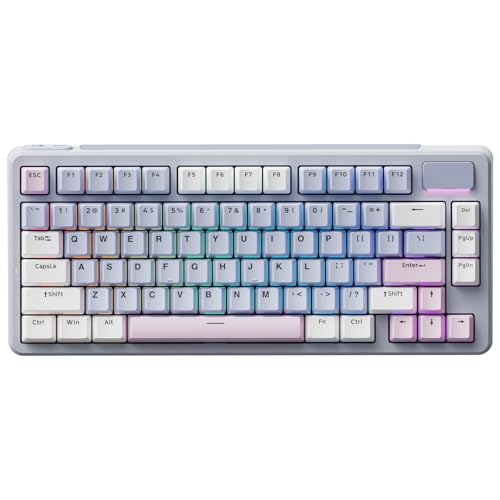Rapoo V700DIY-75 Teclado Gaming Inalámbrico Mecánico 75% para Pc/Mac,Rosa