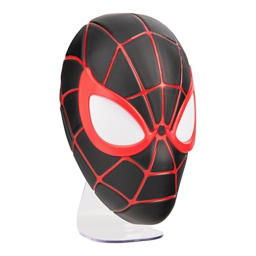Paladone Marvel Spider-Man Miles Morales Lámpara led con forma de máscara, para montar en pared o colocar de pie, licencia oficial, para dormitorios, hogar, coleccionistas, ideas de regalo