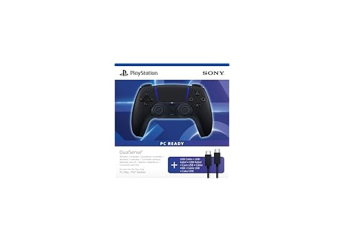 Mando inalámbrico DualSense®: Midnight Black + cable USB para PC