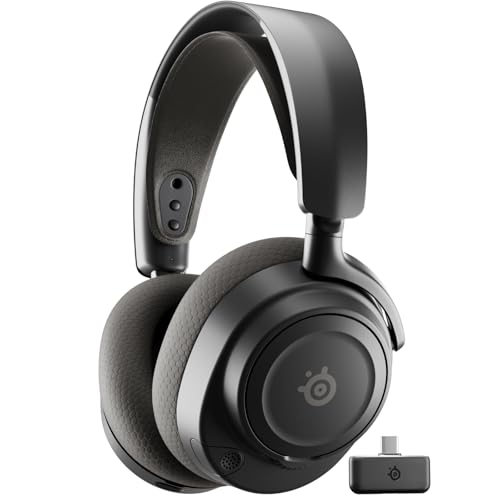 SteelSeries Arctis Nova 7 Wireless Gen 2 Auriculares gaming multiplataforma -Control de app en tiempo real -Más de 50 horas -Controladores magnéticos de neodimio -2,4 GHz y Bluetooth -PC,PS5,Switch1/2