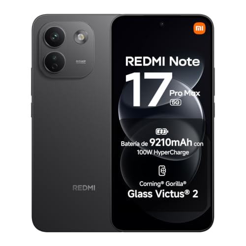 REDMI Note 17 Pro MAX 5G, Smartphone 8+256GB, Negro, batería de 9210mAh