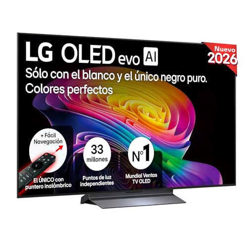 LG OLED55C64LA - Smart TV OLED EVO AI 55" 4K Sin Reflejos 98.9%, 2026