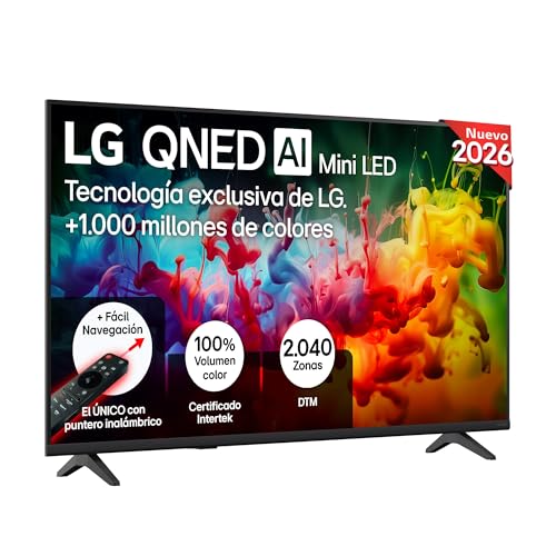 LG 43QNED70B6C - Smart TV QNED MiniLED AI 43" 4K Sin Reflejos 94%, 2026