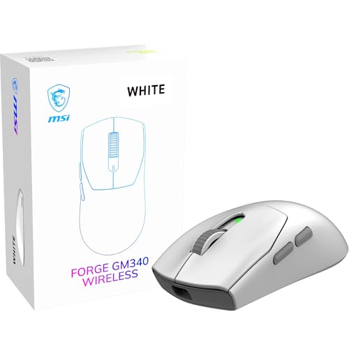 MSI Forge GM340 Wireless White - Ratón óptico inalámbrico para Juegos