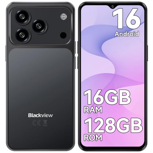 Blackview Wave 7C Telefonos Moviles Libres Android 16, 16GB+128GB, Negro