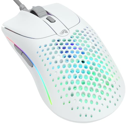GLORIOUS Model O 2 Ratón Gaming Simétrico Ultraligero Cable (Blanco)